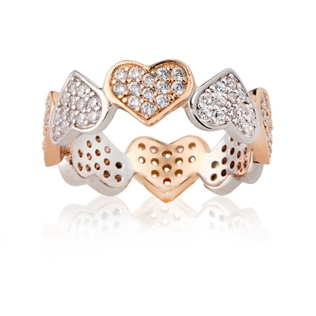 Marilyn Monroe Diamonesque 1.04ct tw Heart Ring SS