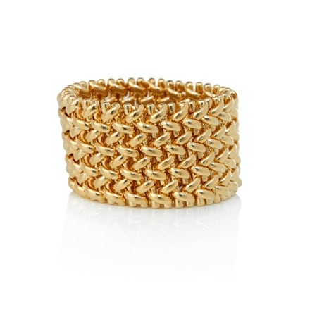 Oro Nuovo 14ct Gold Mesh Style Ring