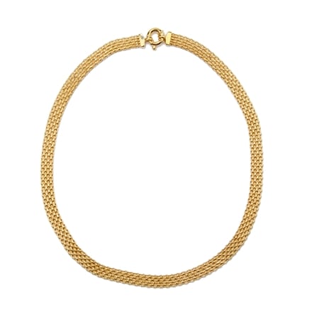 9ct Yellow Gold 7mm Bismark Necklace 46cm