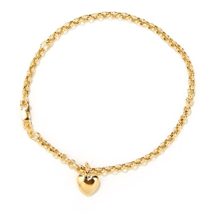 18ct Gold Petite Heart Bracelet