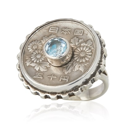 Amy Kahn Russell Gemstone Circle Ring Sterling Silver