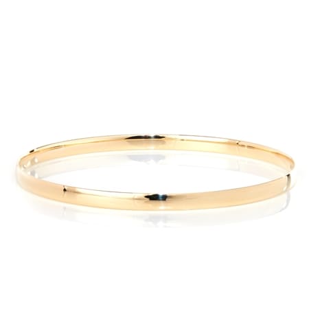 9ct Yellow Gold D Shape 4.50mm Solid Bangle