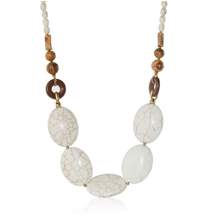 Nature Bijoux Gemstone Statement Necklace 50cm 18ct GP