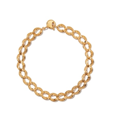 Splendido 14ct Yellow Gold Ricami Curb Bracelet 19cm
