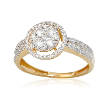 0.76ct De Beers Diamond Origin Story Halo Ring 18ct YG