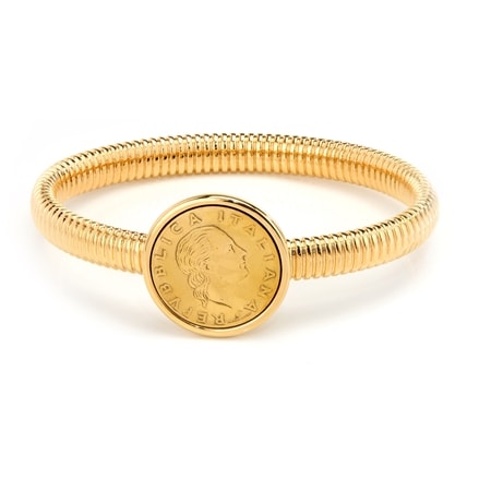 Oro Nuovo 14ct Yellow Gold 200 Lire Bangle