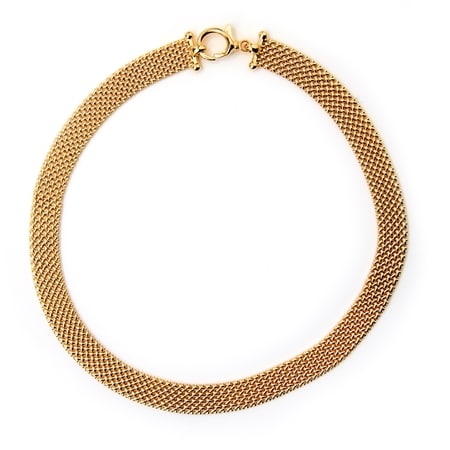 Oro Nuovo 14ct Yellow Gold Mesh Pattern Necklace