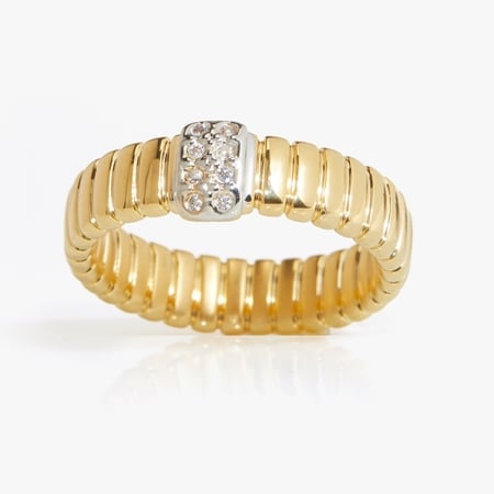 Oro Nuovo 14ct Yellow Gold Graduated Ring