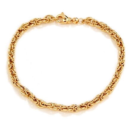 18ct Yellow Gold Byzantine Bracelet 20cm