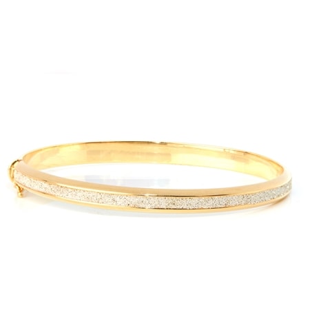9ct Yellow Gold Stardust Bangle  5.5mm