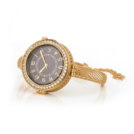 Passport to Turkey Round Bronze Base Watch Bangle YGP