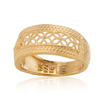 Passport to Turkey Petal Pattern Band Ring YGP