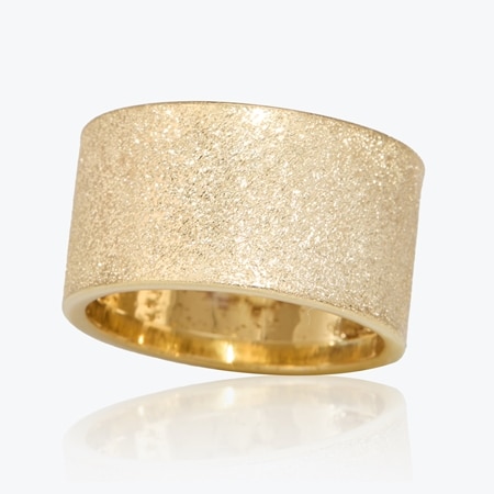 9ct Gold Sand Finished  Band Ring