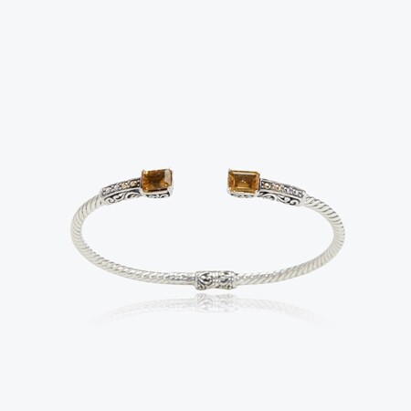 Samuel B Royal Bali Collection Gemstone Hinged Bangle Sterling Silver