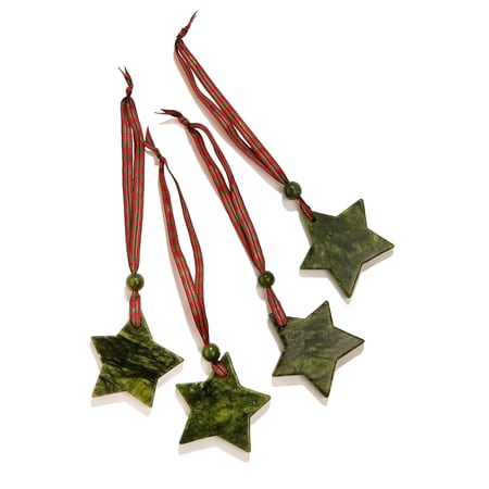 Connemara Marble Set of 4 Star Ornaments