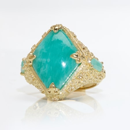 Hilary Joy Couture 9.6ct Statement Ring Sterling Silver YGP