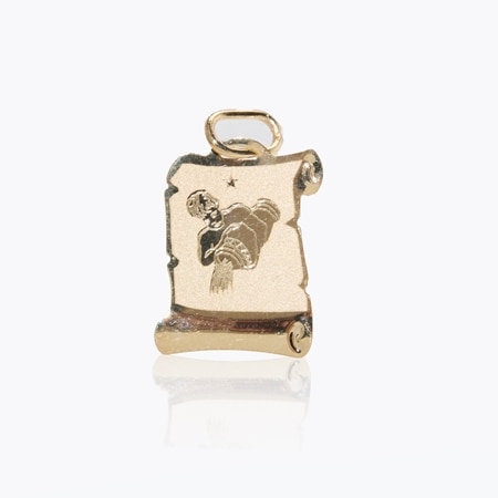 14ct Yellow Gold Pergamena Zodiac Pendant