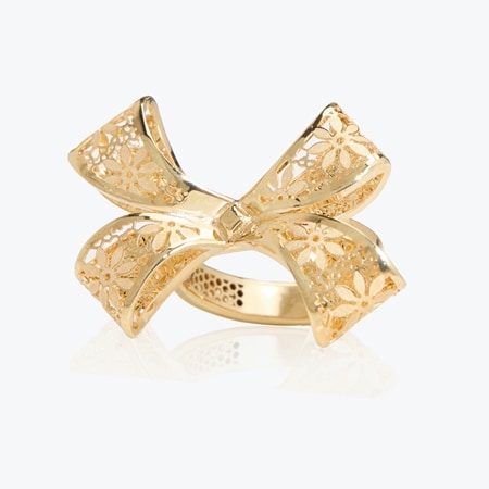 Splendido 14ct Gold Grande Fiocco Ricami Ring
