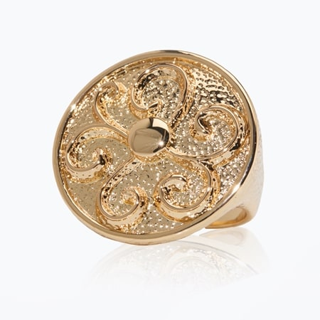 Barcs Australia Filigree Button Ring