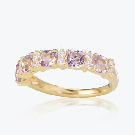 Diamonesque by Charlie Lapson 1.4ct tw 5-Stone Ring Sterling Silver GP