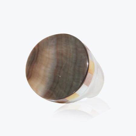Nature Bijoux Mosaic Mother of Pearl Button Ring