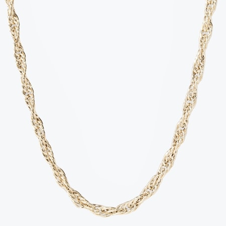 Splendido 14ct Gold Intrecci Spiga Necklace 50cm