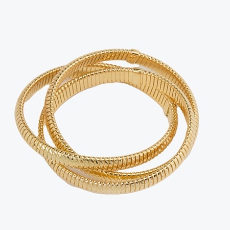 Etrusca Tubogas Crossover Bracelet 18ct YGP