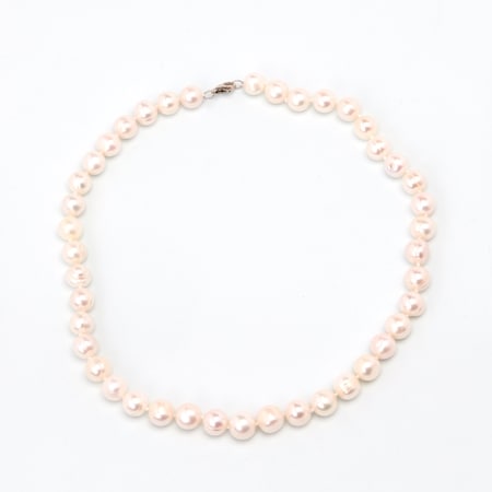 Gems of the Orient 10-11mm White FWP Strand Necklace SS