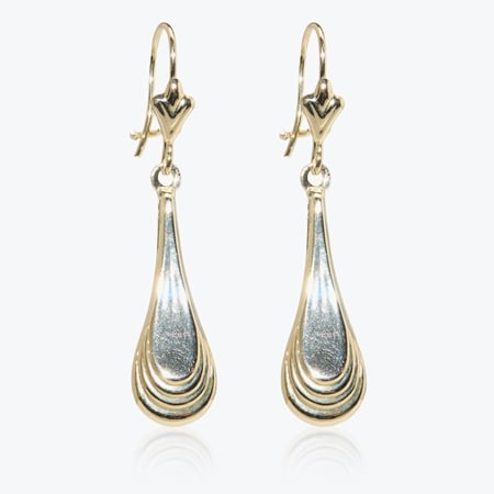 9ct Yellow Gold Teardrop Earrings