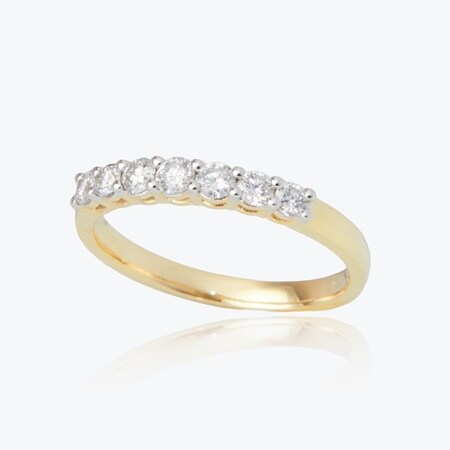 0.50ct Natural Diamond 7 Stone Ring 9ct Gold
