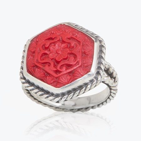 Amy Kahn Russell Cinnabar Ring Sterling Silver