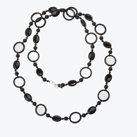 Amy Kahn Russell Gemstone Stationed Necklace Sterling Silver