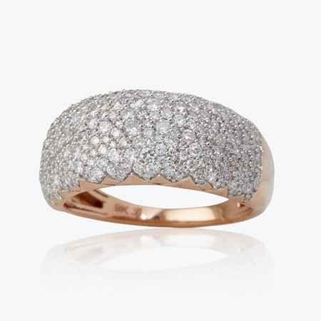 1.00ct Natural Diamond Galaxy Ring  9ct Rose Gold