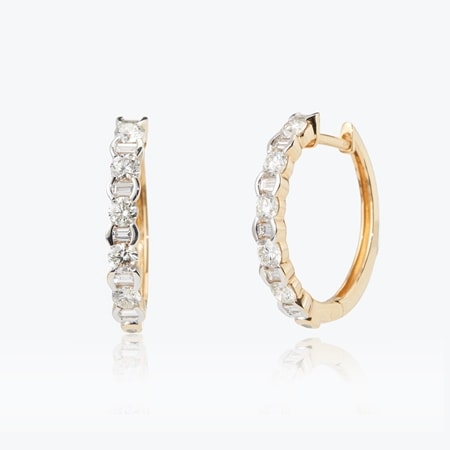 1.28ct De Beers Diamond Origin Story Hoop Earrings 18ct YG