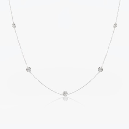 1.00ct Natural Diamond Floating Platinum Necklace