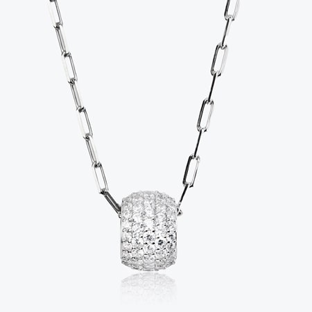 Diamonesque 1.9ct tw Cluster Pendant 50cm Sterling Silver