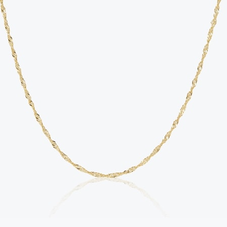 9ct Yellow Gold Twist Curb Chain 45cm