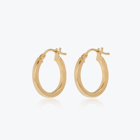 9ct Gold Italian Hoop Earrings