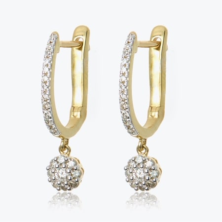 0.25ct Natural Diamond 9ct Leverback Earrings