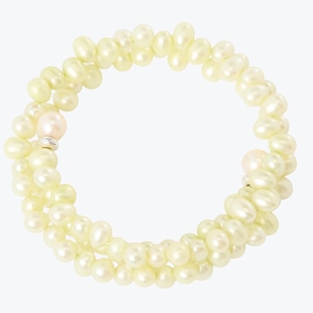 Gems of the Orient 6-6.5mm FWP & Hematite Cleopatra Wrap Bracelet