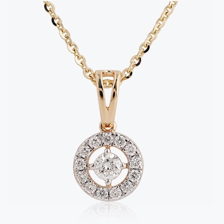 0.27ct De Beers Diamond Origin Story Pendant 18ct YG