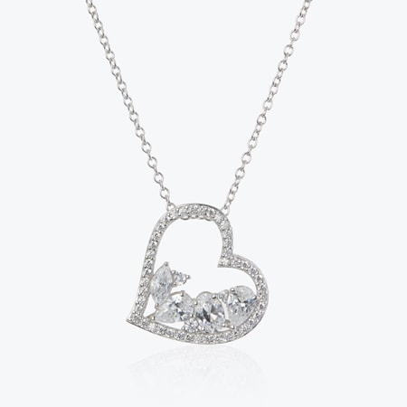 Marilyn Monroe Diamonesque 2.2ct tw Heart Pendant 50cm Sterling Silver