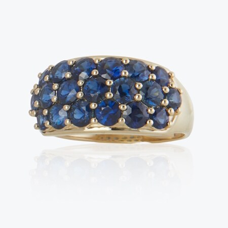 2.27ct Kings Plains Sapphire Cluster Ring 9ct Gold