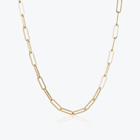 Unoaerre Paperclip Chain 18ct Yellow Gold 51cm