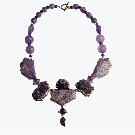 Amy Kahn Russell OAK Amethyst Necklace Sterling Silver