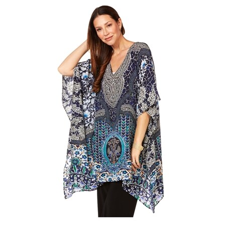 TVSN - Silk Islands Boston Short V Neck Kaftan