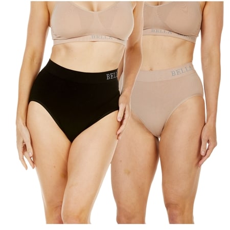 Bella Bodies Bamboo Viscose High Waist Knicker 2 Pack