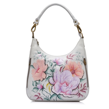 Anuschka Bel Fiori Convertible Slim Hobo with Crossbody Strap