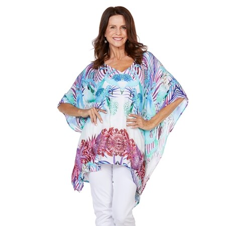 Kelly's Kloset Embellished Short Kaftan in Crepe