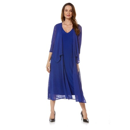 Cordelia St Mesh Duster & Jersey Dress Set
